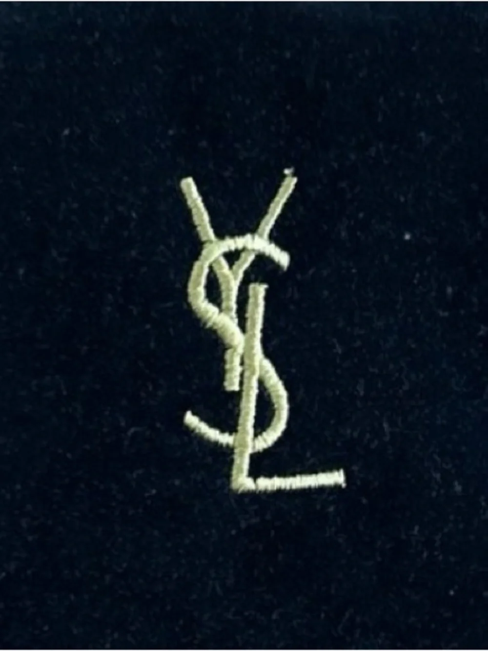 Saint Laurent beauty Black Velvet makeup pouch with Gold Chain